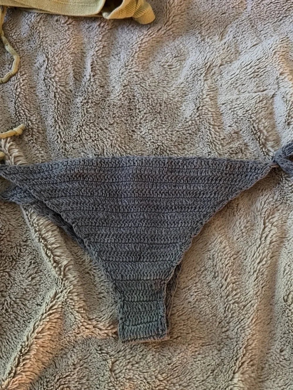 Women’s Tie-Side Crochet Bikini Bottom - Gray